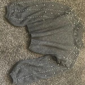 Grey Zara pearled sweater!